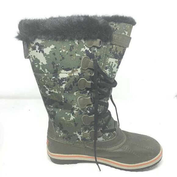 LL Bean Rangeley Pac Tall Insulated Winter Boots Tek 2.5 Digital Camo Size 9 - Picture 5 of 10